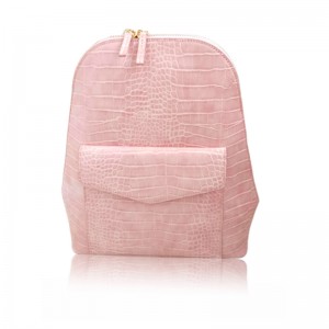 HD0823 --- 2019 Ny stil av rosa Croco PU-läderryggsäck för kvinna